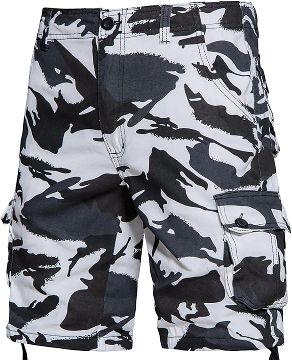 Men's Cotton Shorts Camo Shorts with Multi Pockets Tactical Shorts Hiking Shorts Outdoor Cargo Shorts for Men