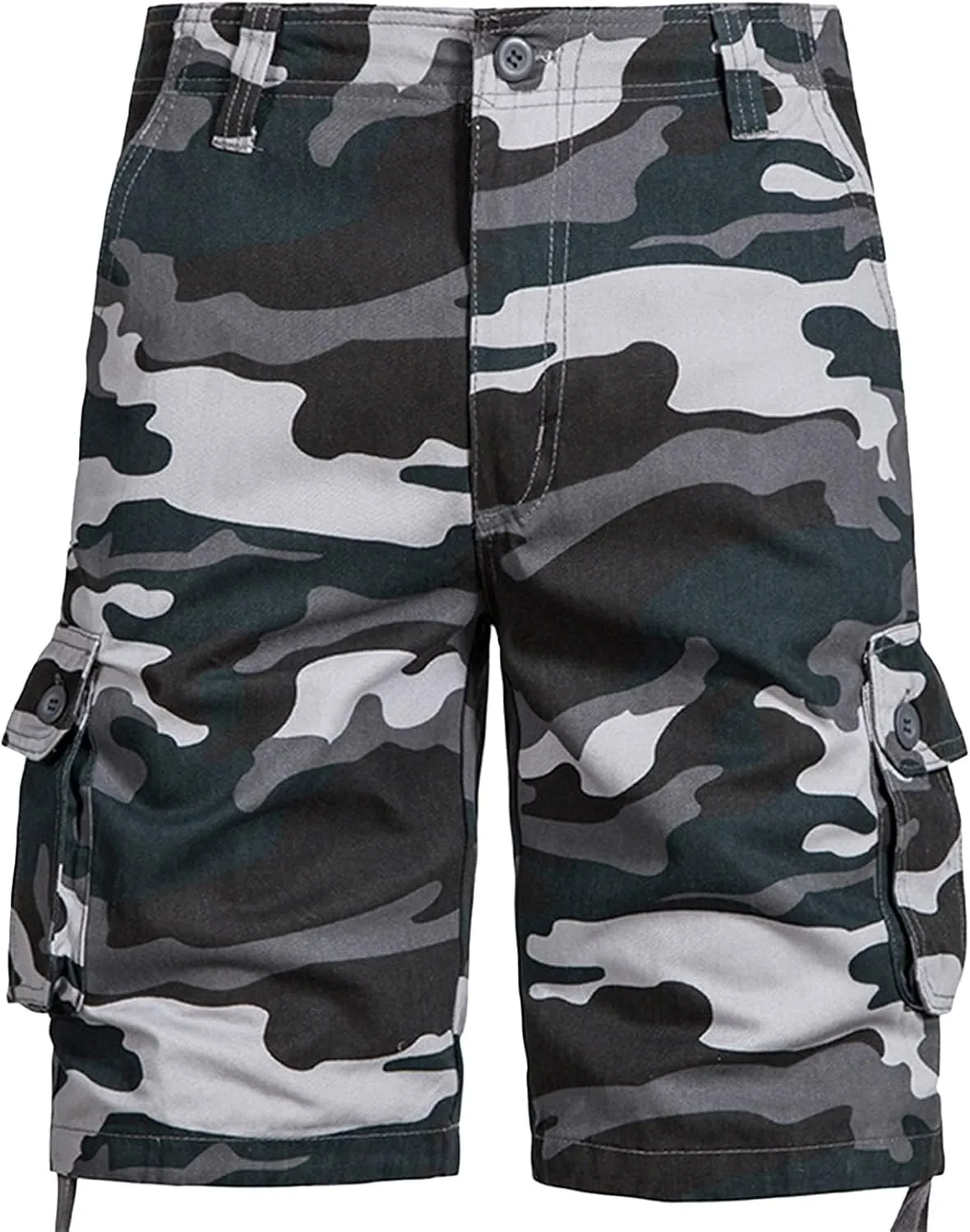 Men's Cotton Shorts Camo Shorts with Multi Pockets Tactical Shorts Hiking Shorts Outdoor Cargo Shorts for Men