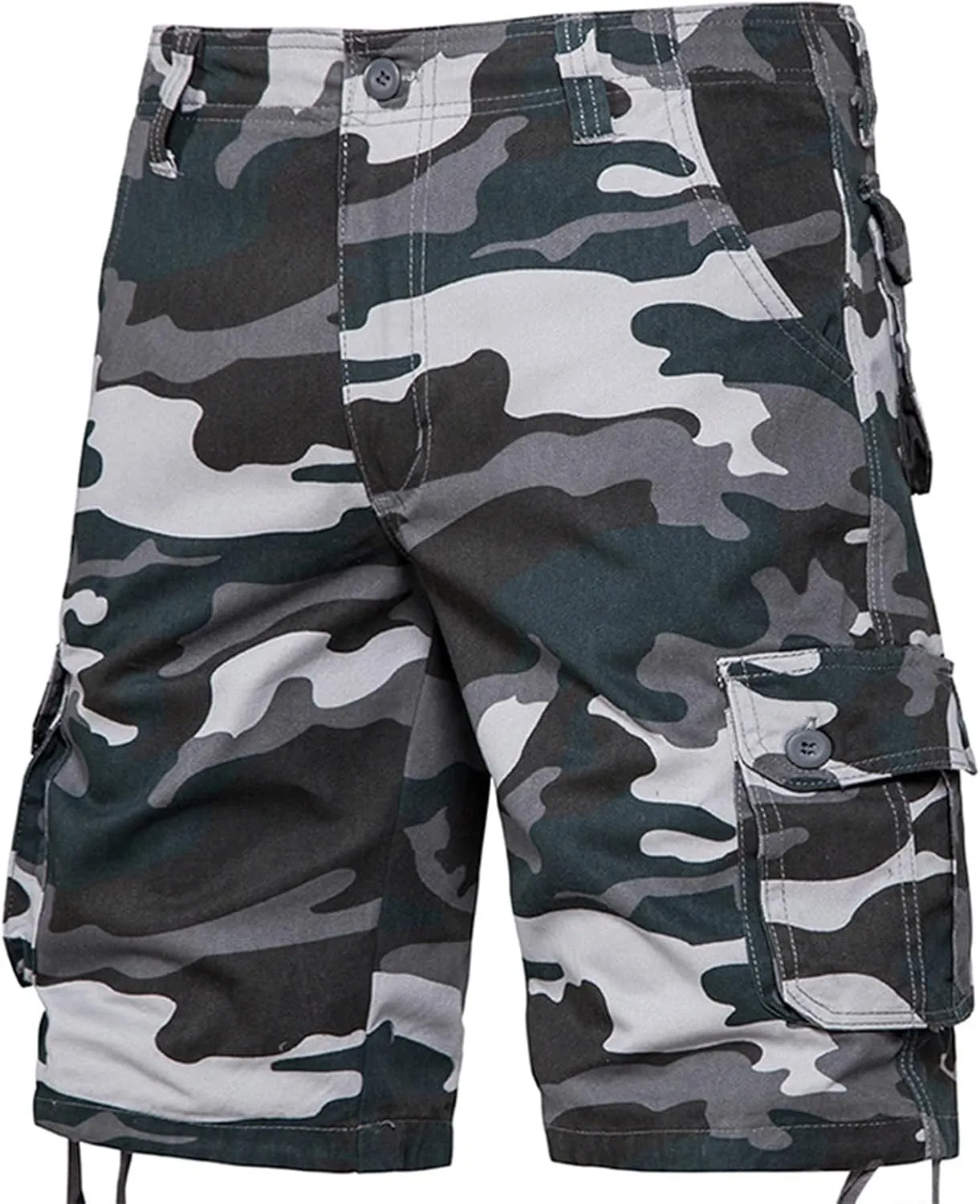 Men's Cotton Shorts Camo Shorts with Multi Pockets Tactical Shorts Hiking Shorts Outdoor Cargo Shorts for Men