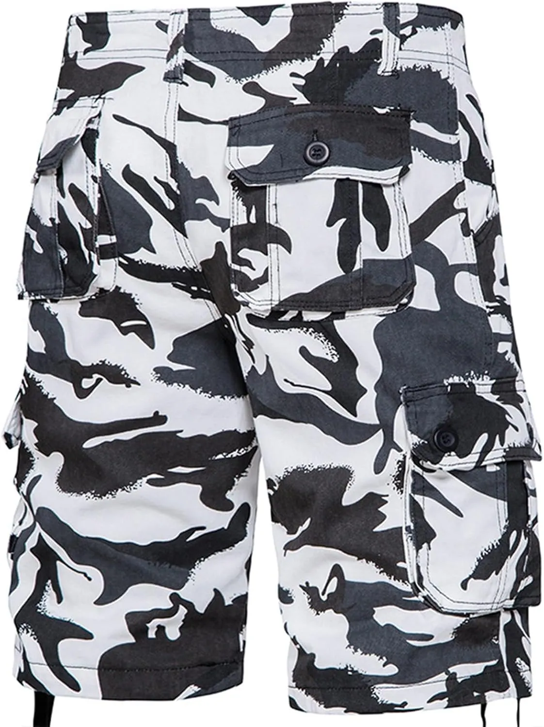 Men's Cotton Shorts Camo Shorts with Multi Pockets Tactical Shorts Hiking Shorts Outdoor Cargo Shorts for Men