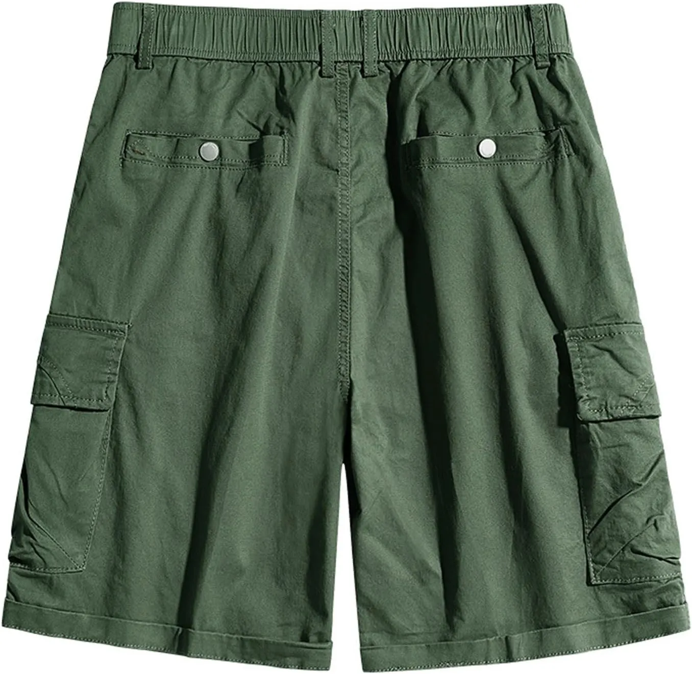 Mens Elastic Waist Cargo Shorts Pocket Relaxed Fit Stretch Lightweight Camo Cargo Shorts for Men Utility Elastic Waist Shorts