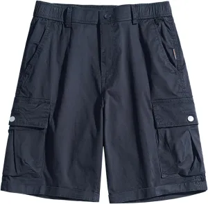Mens Elastic Waist Cargo Shorts Pocket Relaxed Fit Stretch Lightweight Camo Cargo Shorts for Men Utility Elastic Waist Shorts