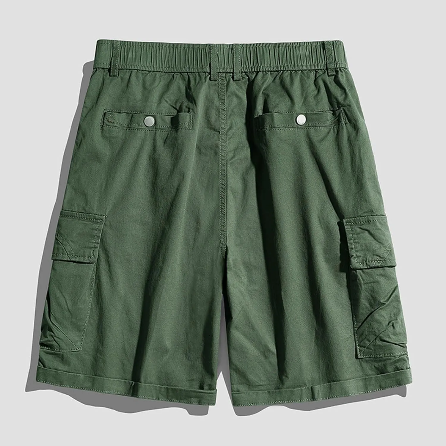 Mens Elastic Waist Cargo Shorts Pocket Relaxed Fit Stretch Lightweight Camo Cargo Shorts for Men Utility Elastic Waist Shorts