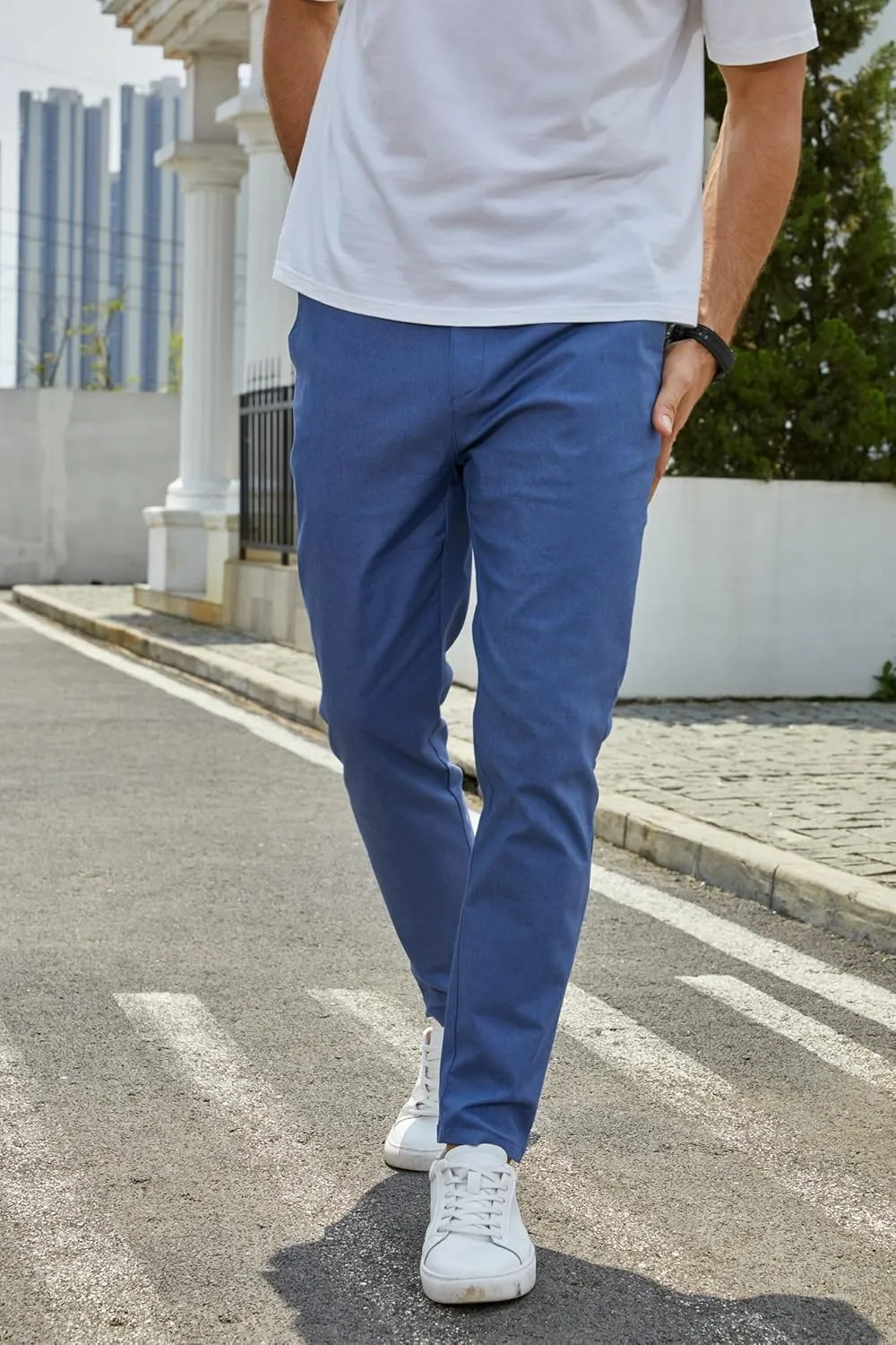 Mens Fashion Dress Pants Slim Fit Casual Business Dress Pants Classic Work Pants