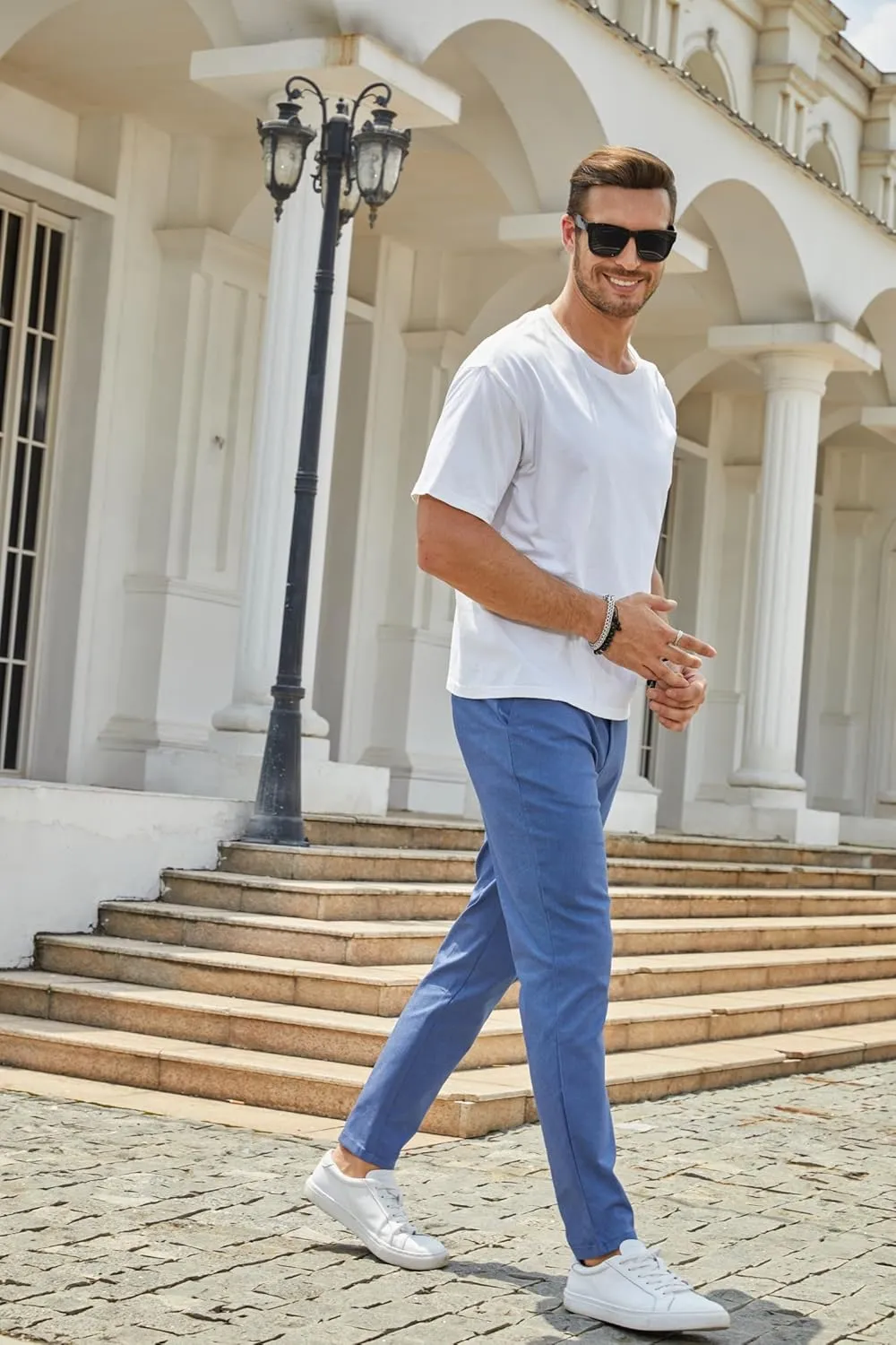 Mens Fashion Dress Pants Slim Fit Casual Business Dress Pants Classic Work Pants