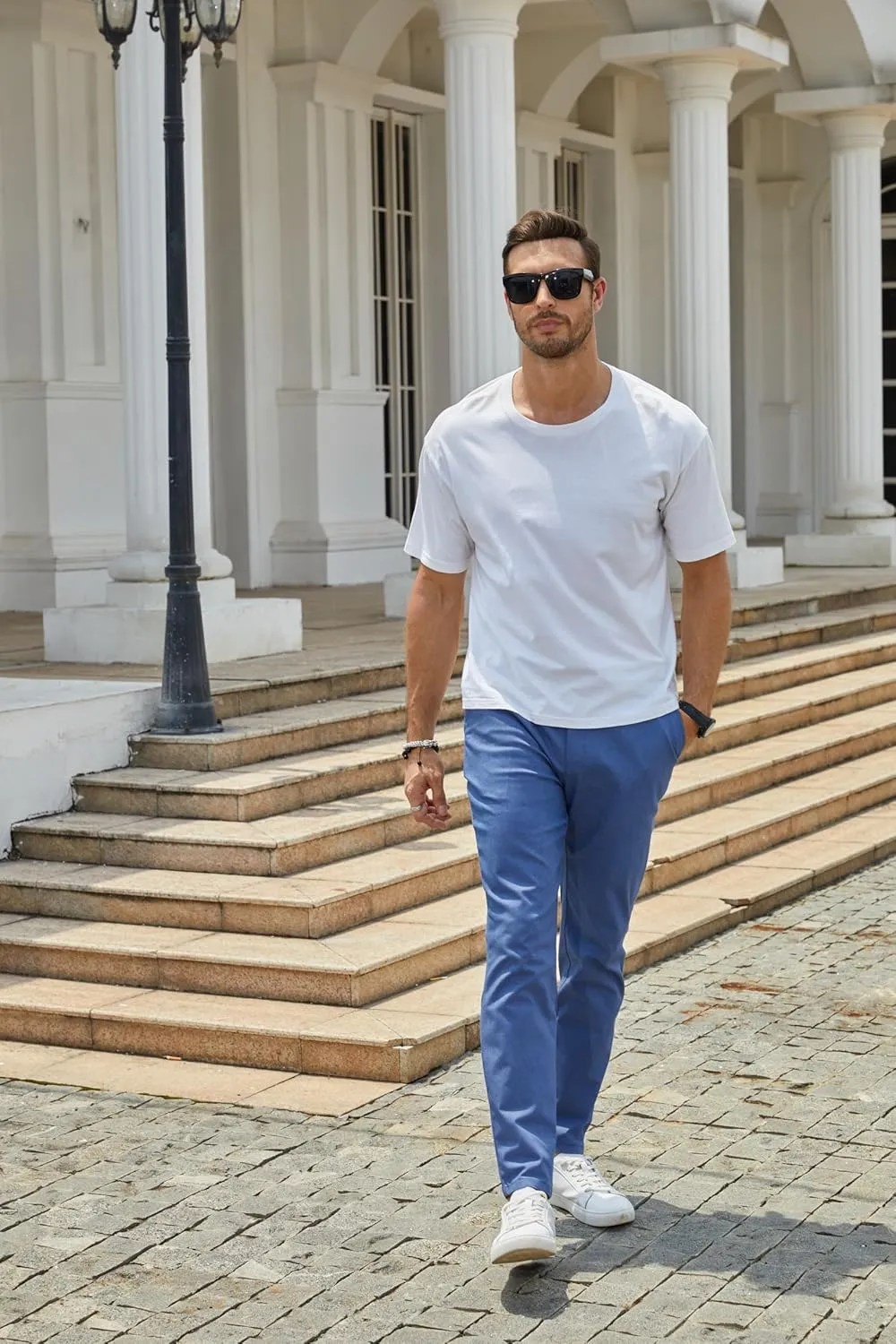 Mens Fashion Dress Pants Slim Fit Casual Business Dress Pants Classic Work Pants