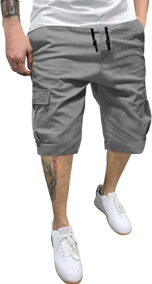Mens Gym Athletic Shorts Casual Hiking Cargo Shorts with Pockets Summer Loose Bermuda Golf Shorts Plus Size Bike Shorts