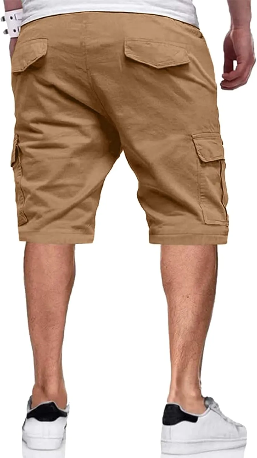 Mens Gym Athletic Shorts Casual Hiking Cargo Shorts with Pockets Summer Loose Bermuda Golf Shorts Plus Size Bike Shorts