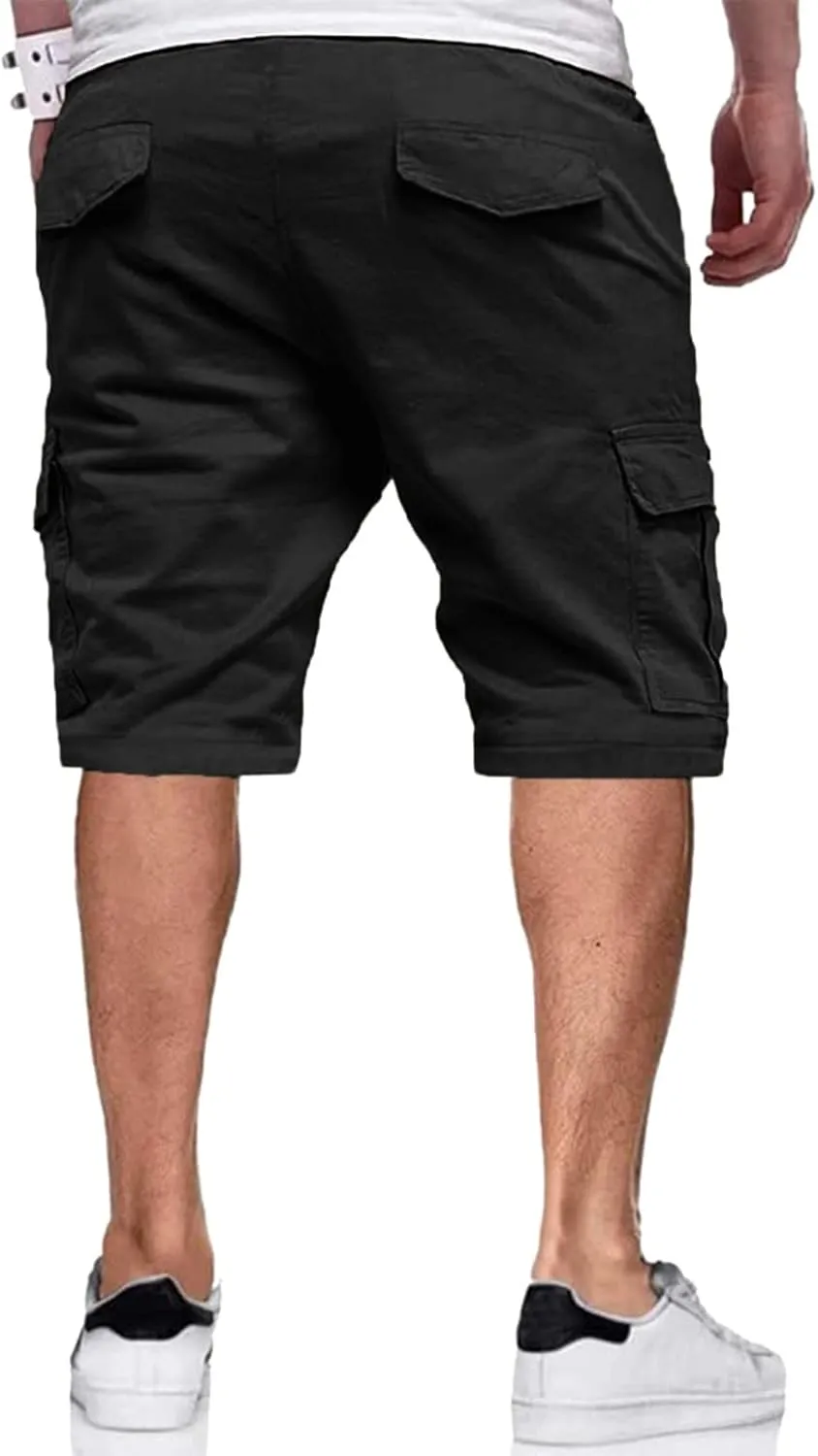 Mens Gym Athletic Shorts Casual Hiking Cargo Shorts with Pockets Summer Loose Bermuda Golf Shorts Plus Size Bike Shorts