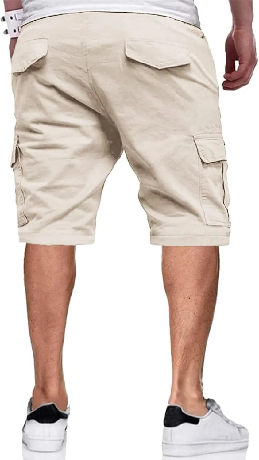 Mens Gym Athletic Shorts Casual Hiking Cargo Shorts with Pockets Summer Loose Bermuda Golf Shorts Plus Size Bike Shorts