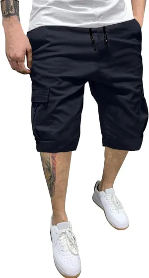 Mens Gym Athletic Shorts Casual Hiking Cargo Shorts with Pockets Summer Loose Bermuda Golf Shorts Plus Size Bike Shorts