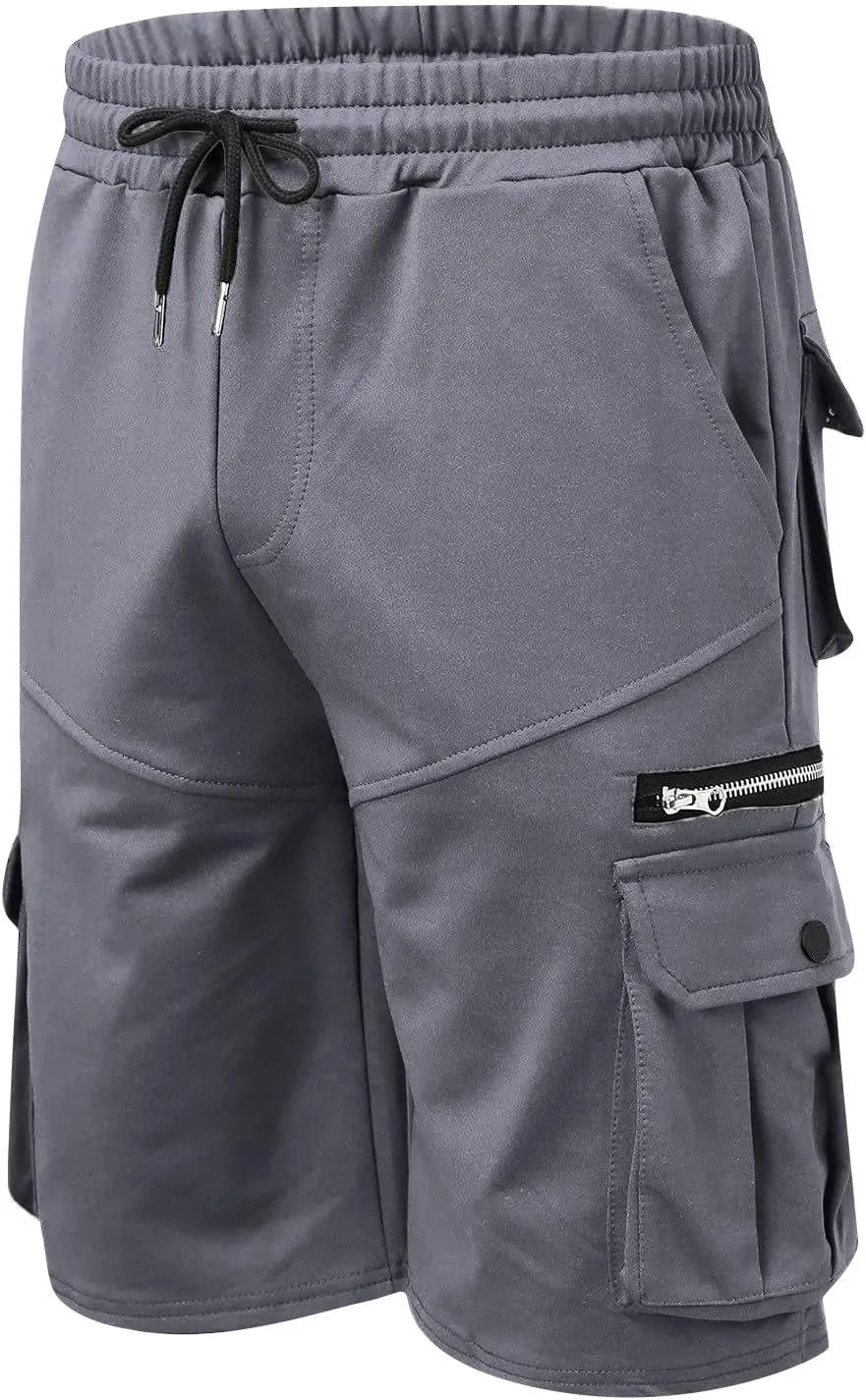 Mens Gym Athletic Shorts Casual Hiking Cargo Shorts with Pockets Summer Loose Bermuda Golf Shorts Plus Size Bike Shorts
