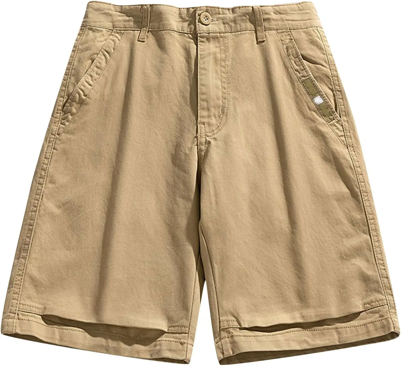 Men's Hiking Cargo Shorts 10" with Zipper Pockets Men's Shorts Casual Stretch Waist Golf Shorts Outdoor Stretch Shorts