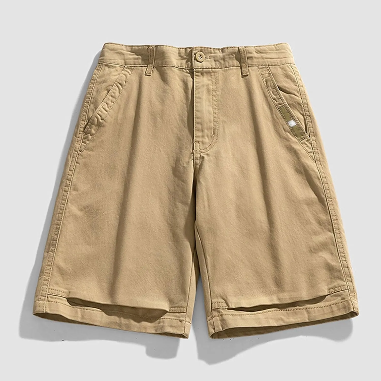 Men's Hiking Cargo Shorts 10" with Zipper Pockets Men's Shorts Casual Stretch Waist Golf Shorts Outdoor Stretch Shorts