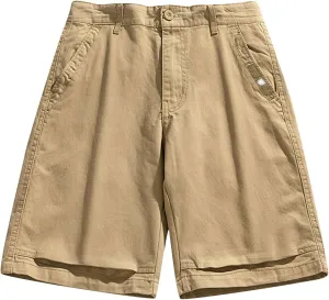 Men's Hiking Cargo Shorts 10" with Zipper Pockets Men's Shorts Casual Stretch Waist Golf Shorts Outdoor Stretch Shorts