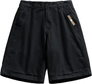 Men's Hiking Cargo Shorts 10" with Zipper Pockets Men's Shorts Casual Stretch Waist Golf Shorts Outdoor Stretch Shorts