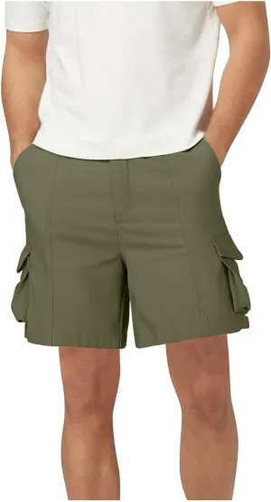 Mens Hiking Shorts Casual Golf Shorts Lightweight Fishing Shorts Elastic Waist Shorts Summer Stretch Cargo Shorts