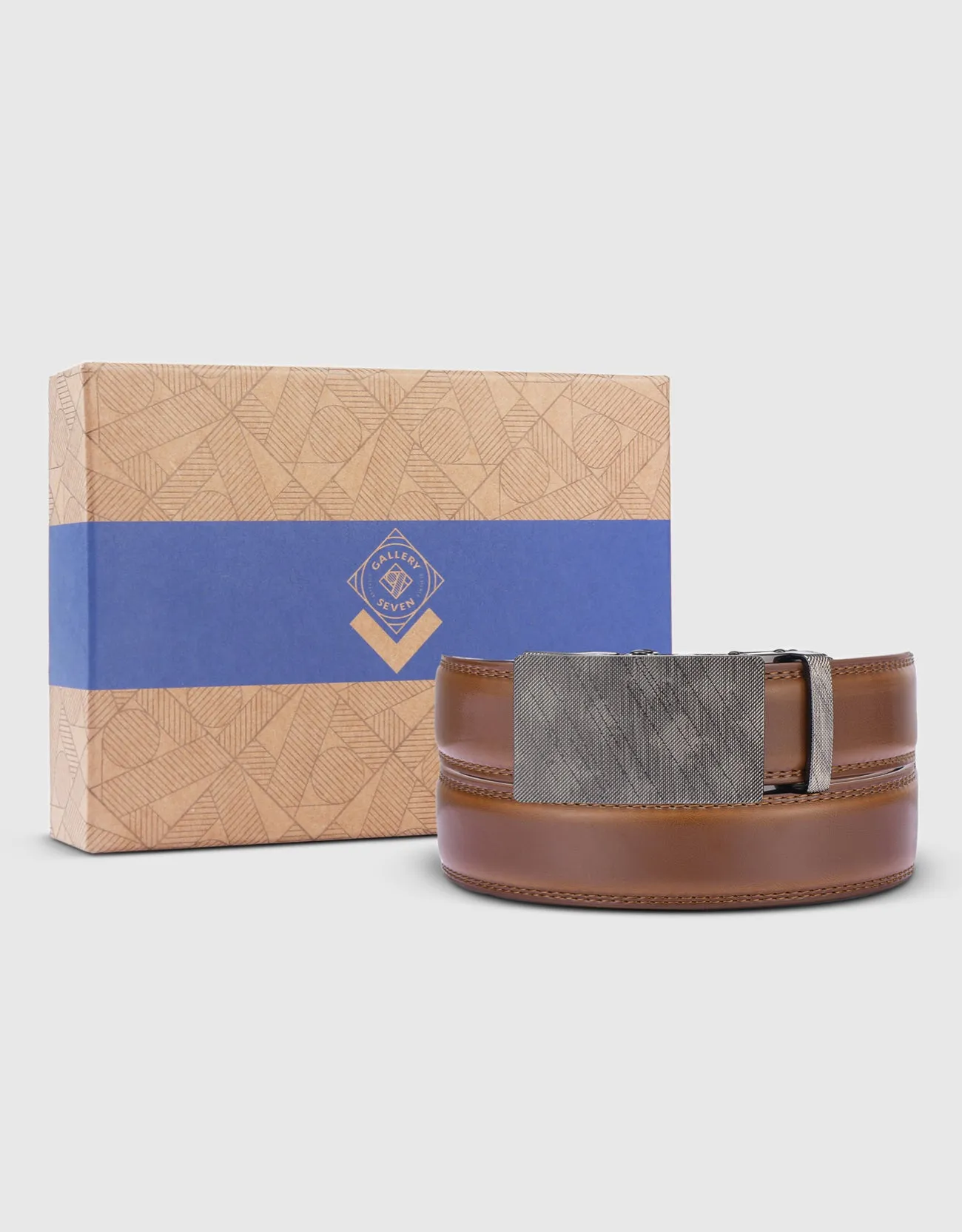 Men's Infinity Imprint Leather Ratchet  Belt