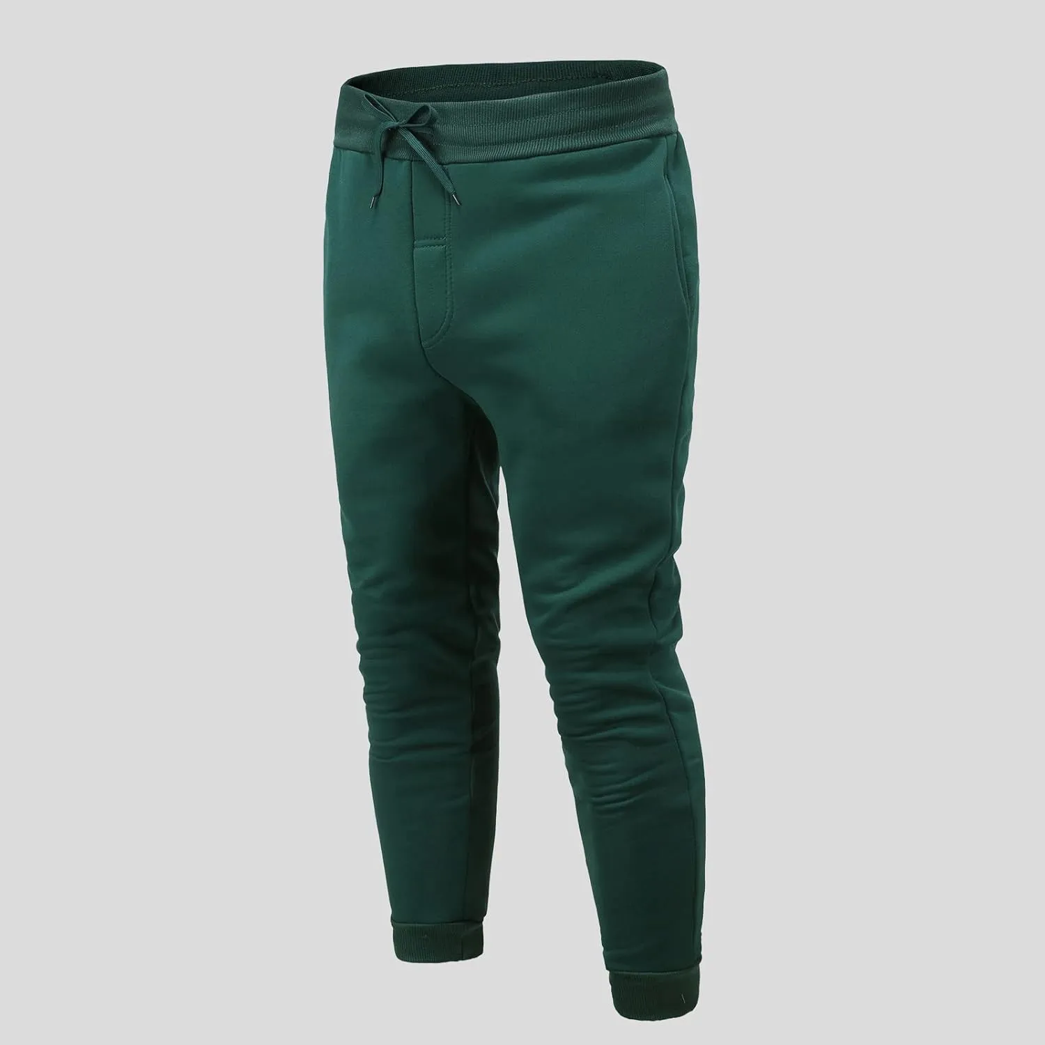 Mens Jeans Pants Relaxed Fit Cuffed Ankle Elastic Waist Hiking Pants Baggy Workout Pants