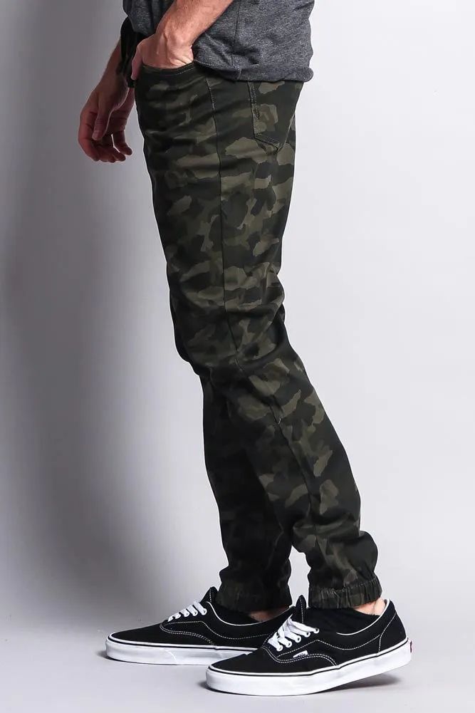 Men's Jogger Twill Pants (Olive Camo)