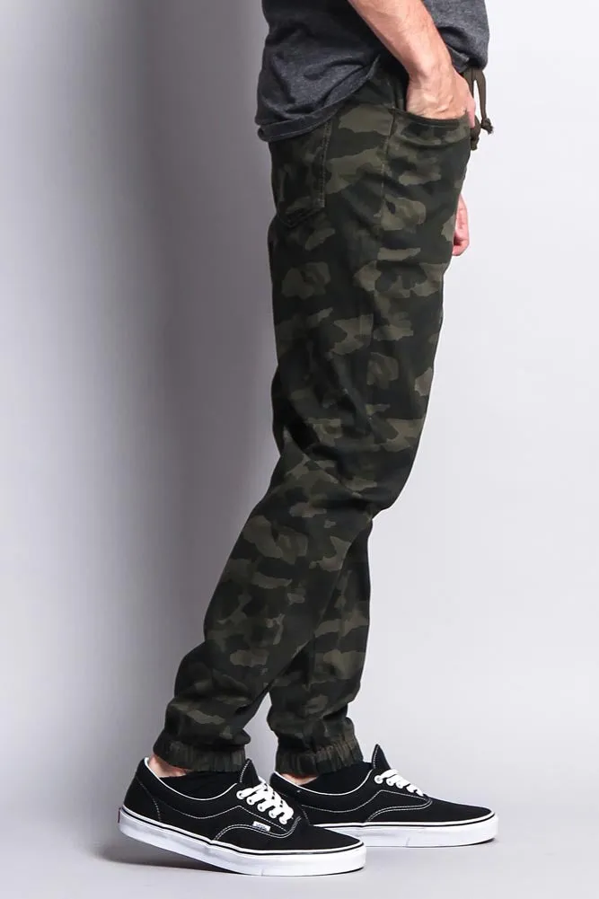 Men's Jogger Twill Pants (Olive Camo)