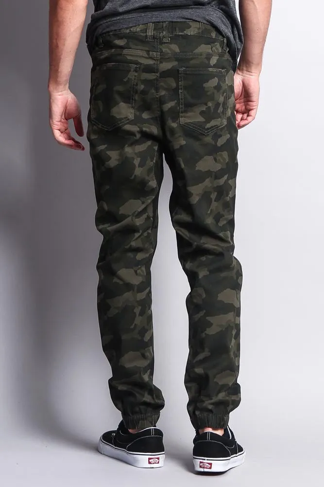 Men's Jogger Twill Pants (Olive Camo)