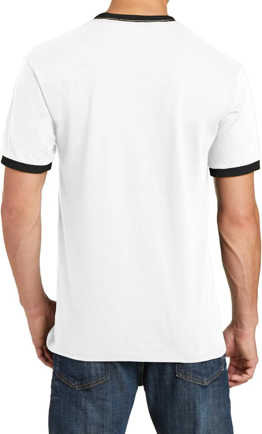 Men's Short Sleeve Core Cotton Soft Classic Ringer Tee