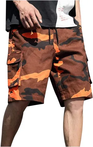 Mens Shorts Cargo Relaxed Fit, Mens Comfort Stretch Hiking Shorts Loose Summer Beach Stretch Twill Chino Golf Shorts