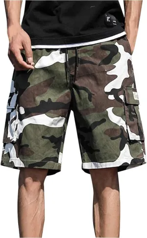 Mens Shorts Cargo Relaxed Fit, Mens Comfort Stretch Hiking Shorts Loose Summer Beach Stretch Twill Chino Golf Shorts