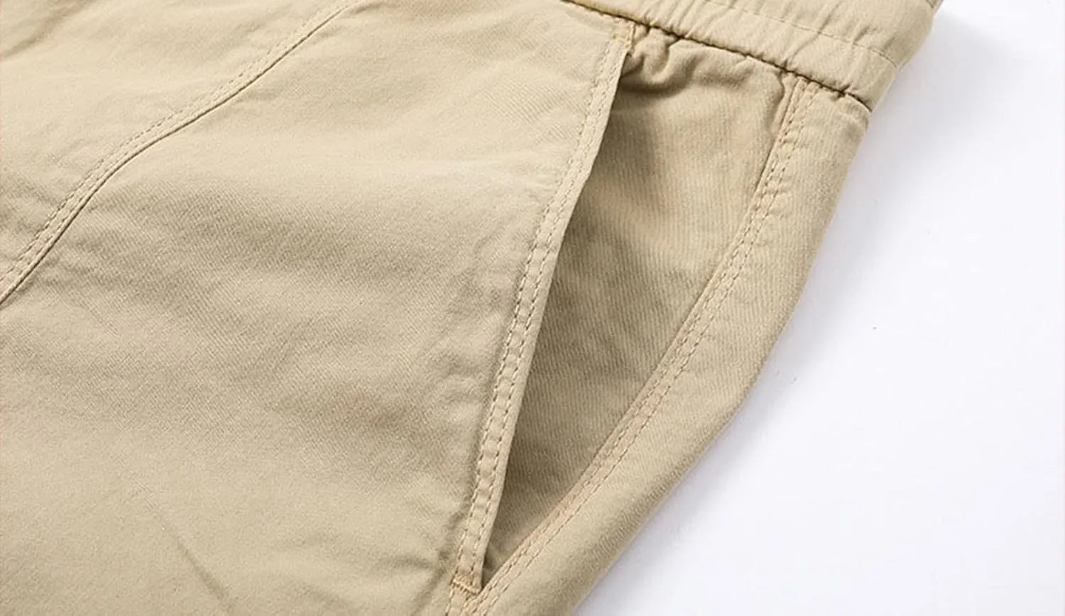 Mens Shorts Cargo Stretch Waist Casual Twill Cargo Shorts Cotton Drawstring Classic Stretch Hiking Tactical Shorts