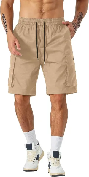 Mens Shorts Casual Stretch Lightweight Relaxed Stretch Shorts Fashion Solid Tactical Pants Multi-Pocket Hiking Pants