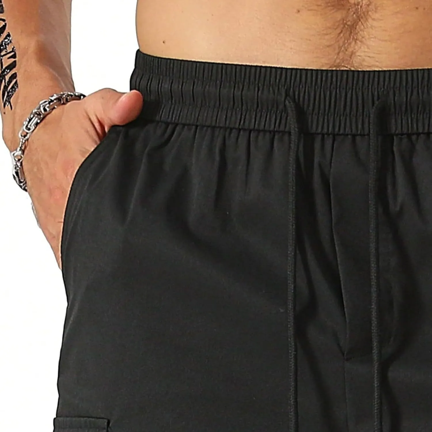 Mens Shorts Casual Stretch Lightweight Relaxed Stretch Shorts Fashion Solid Tactical Pants Multi-Pocket Hiking Pants