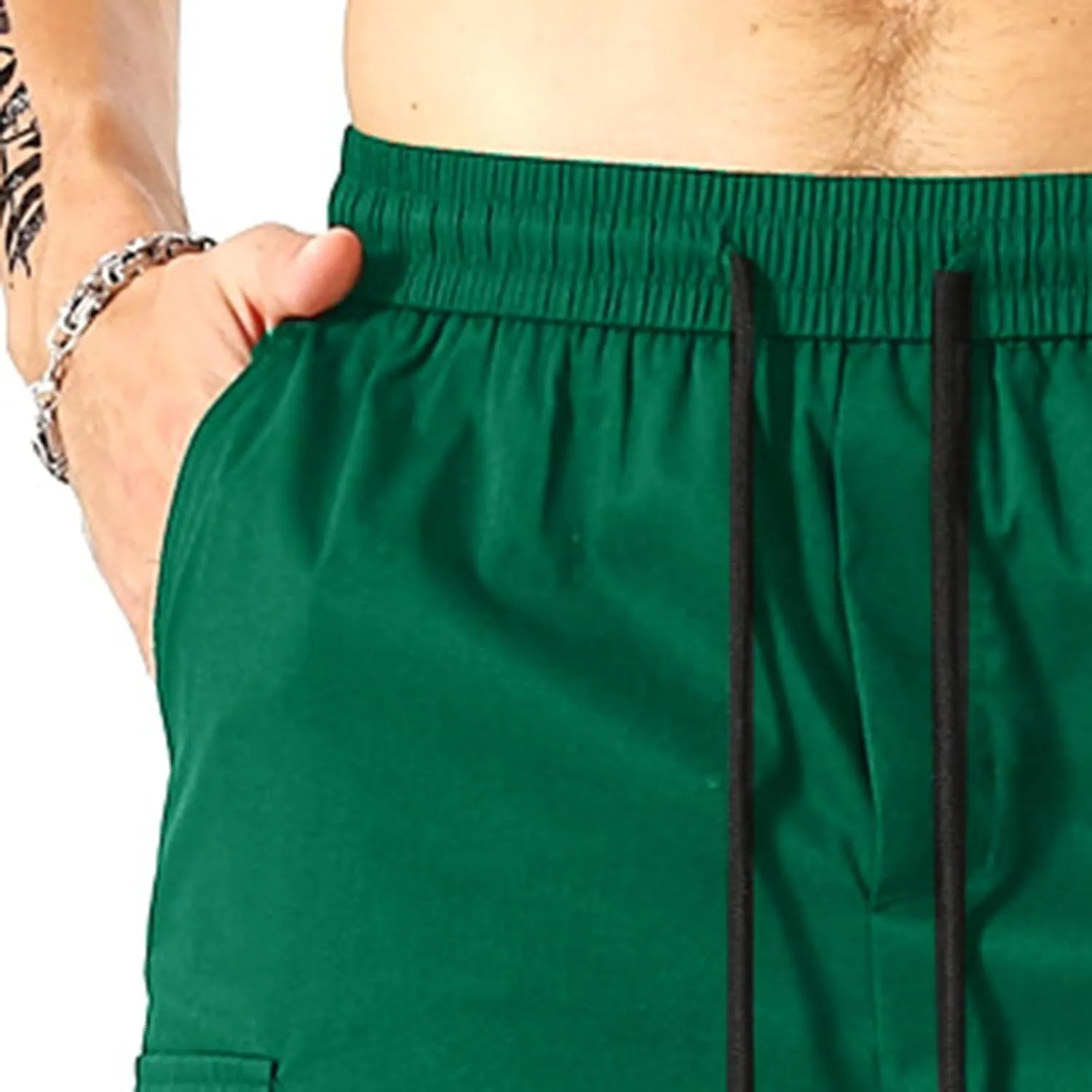Mens Shorts Casual Stretch Lightweight Relaxed Stretch Shorts Fashion Solid Tactical Pants Multi-Pocket Hiking Pants