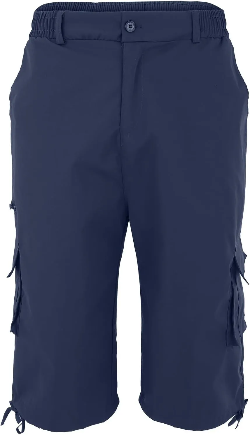 Mens Shorts Casual Stretch Lightweight Stretch Work Shorts Elastic Waist Multi-Pocket Classic Outdoor Hiking Pants