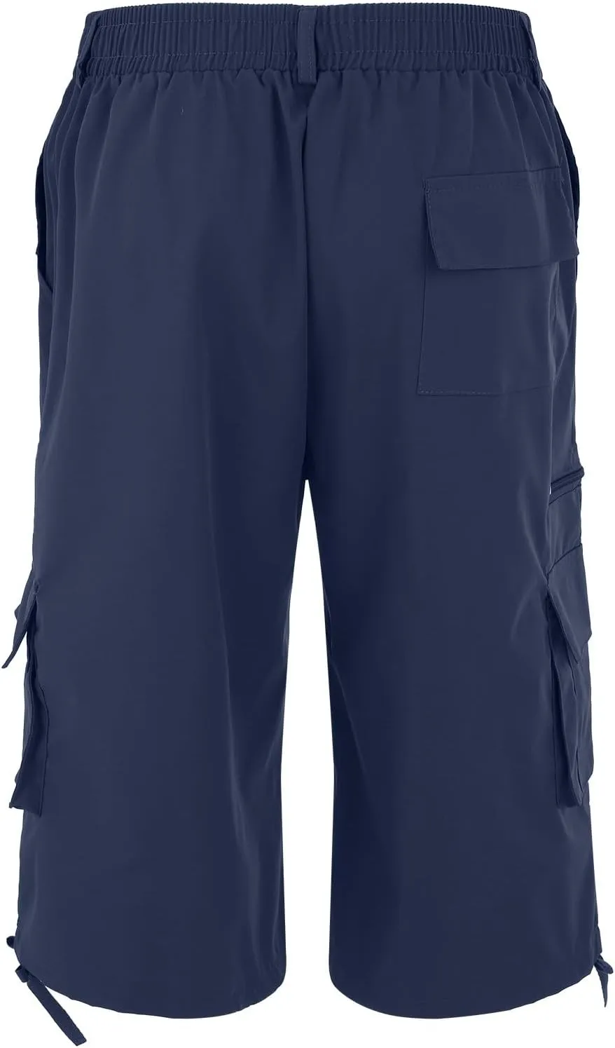 Mens Shorts Casual Stretch Lightweight Stretch Work Shorts Elastic Waist Multi-Pocket Classic Outdoor Hiking Pants