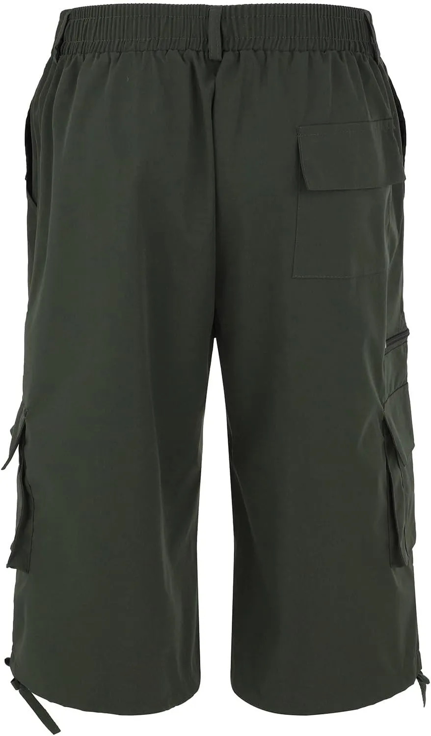 Mens Shorts Casual Stretch Lightweight Stretch Work Shorts Elastic Waist Multi-Pocket Classic Outdoor Hiking Pants