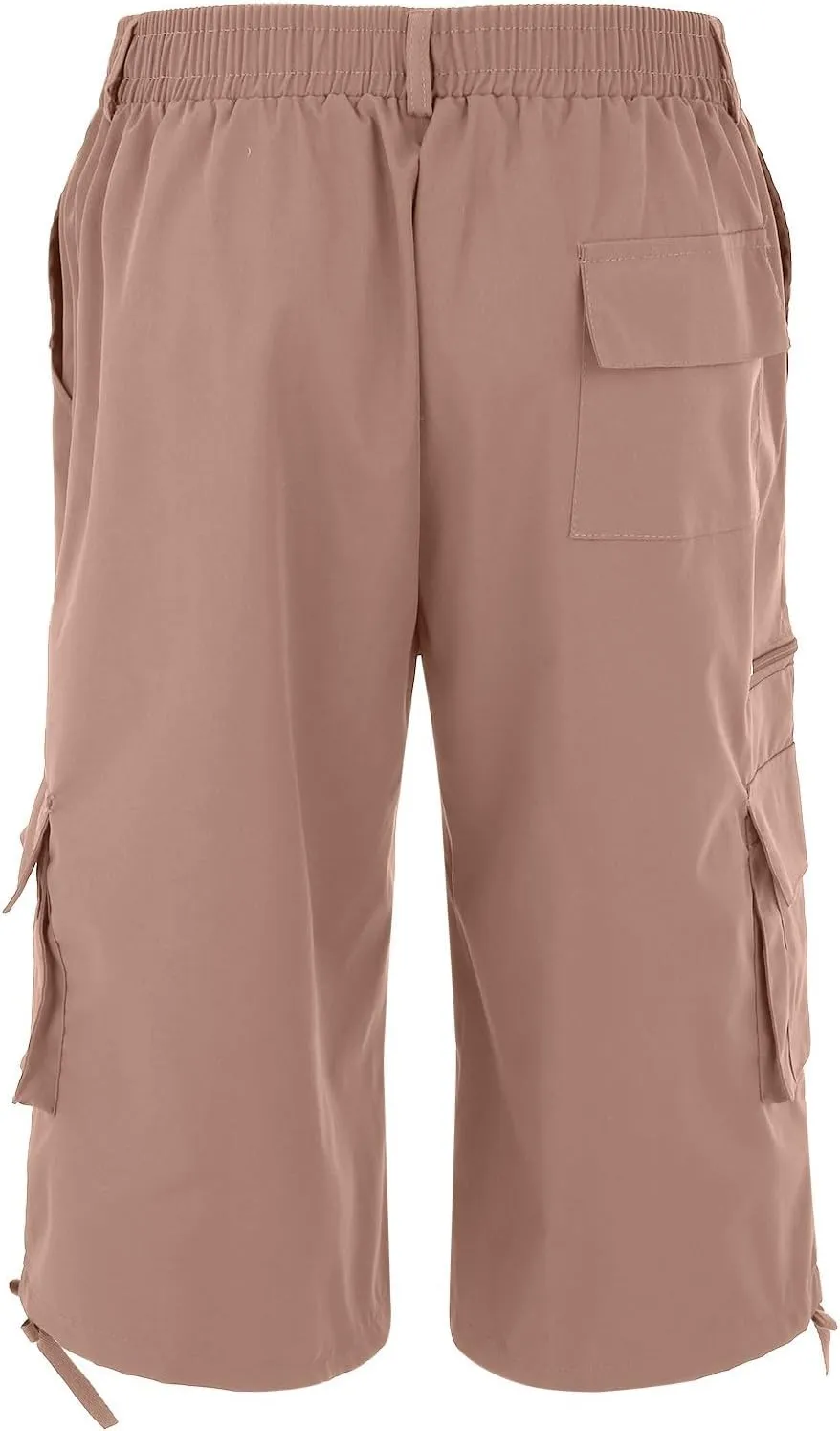 Mens Shorts Casual Stretch Lightweight Stretch Work Shorts Elastic Waist Multi-Pocket Classic Outdoor Hiking Pants