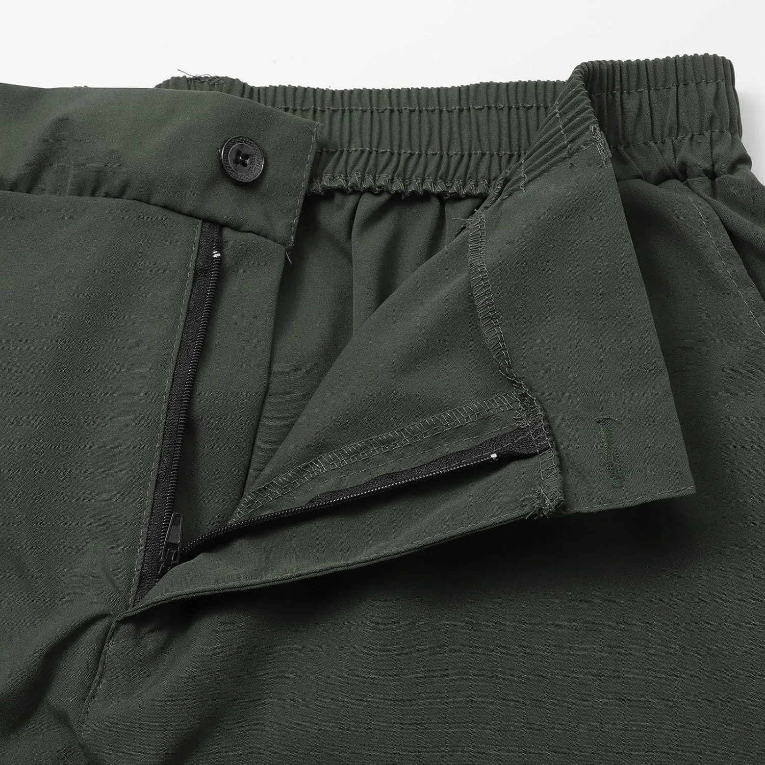 Mens Shorts Casual Stretch Lightweight Stretch Work Shorts Elastic Waist Multi-Pocket Classic Outdoor Hiking Pants
