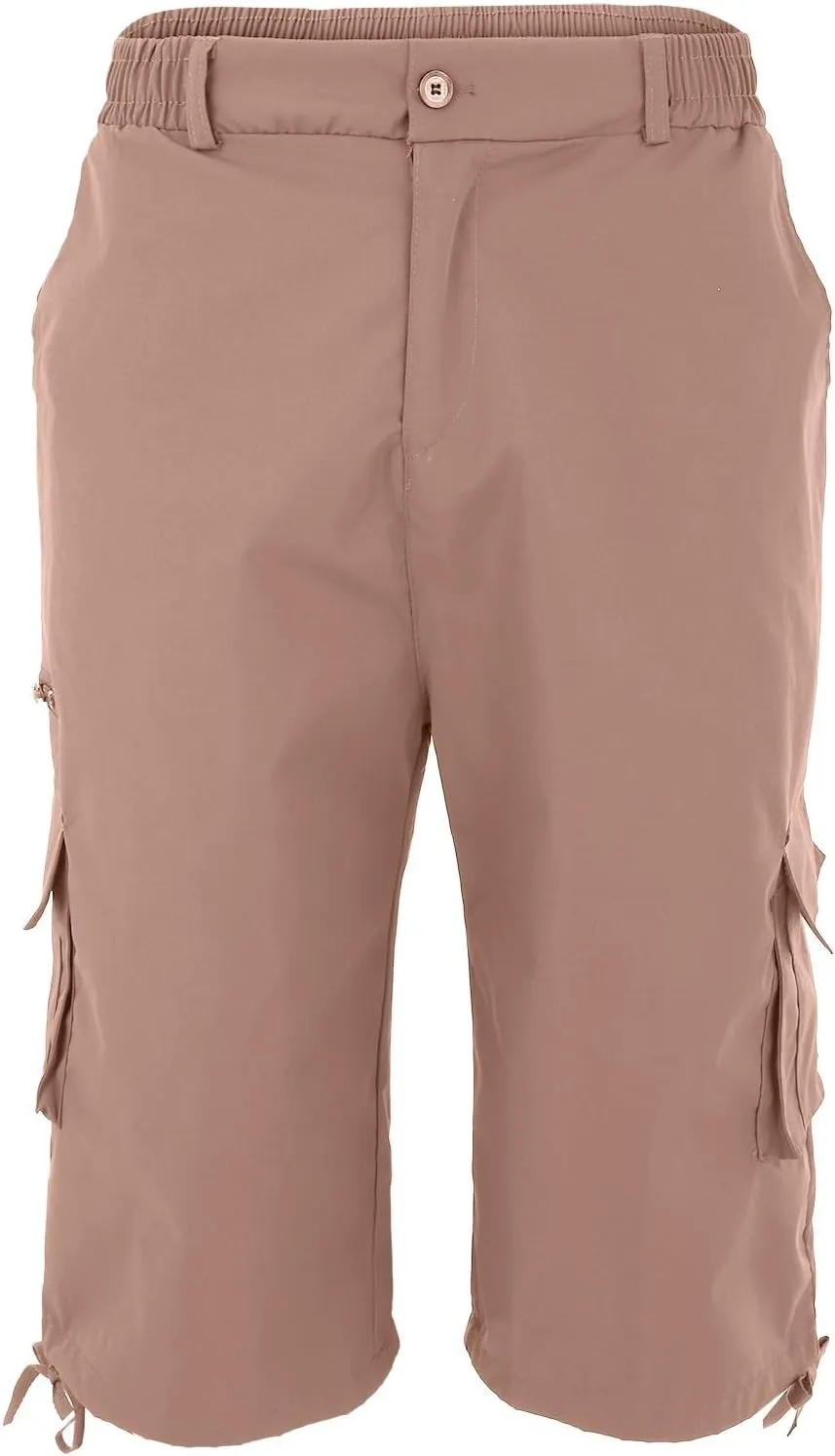 Mens Shorts Casual Stretch Lightweight Stretch Work Shorts Elastic Waist Multi-Pocket Classic Outdoor Hiking Pants