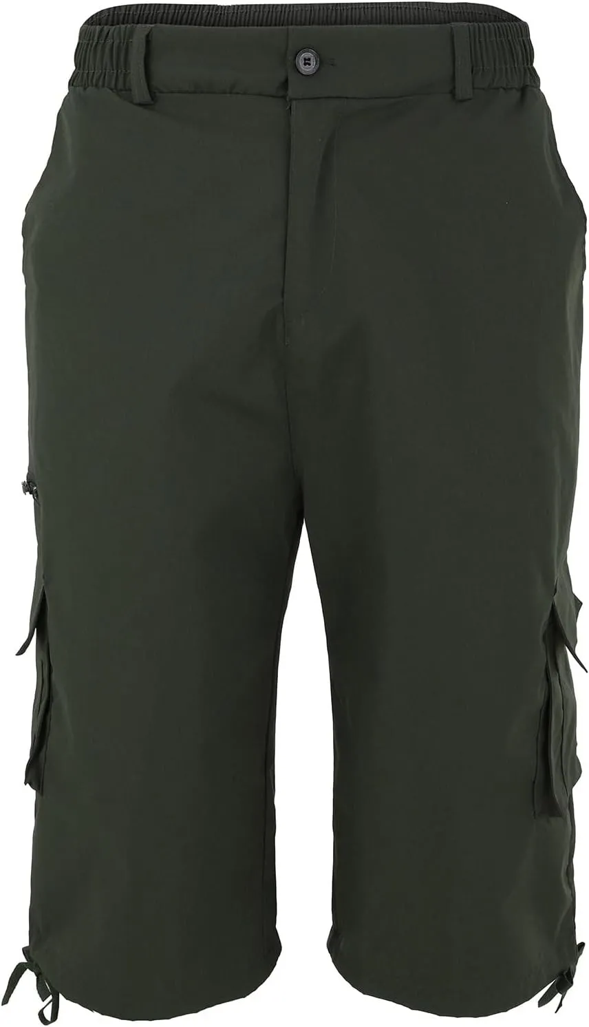 Mens Shorts Casual Stretch Lightweight Stretch Work Shorts Elastic Waist Multi-Pocket Classic Outdoor Hiking Pants