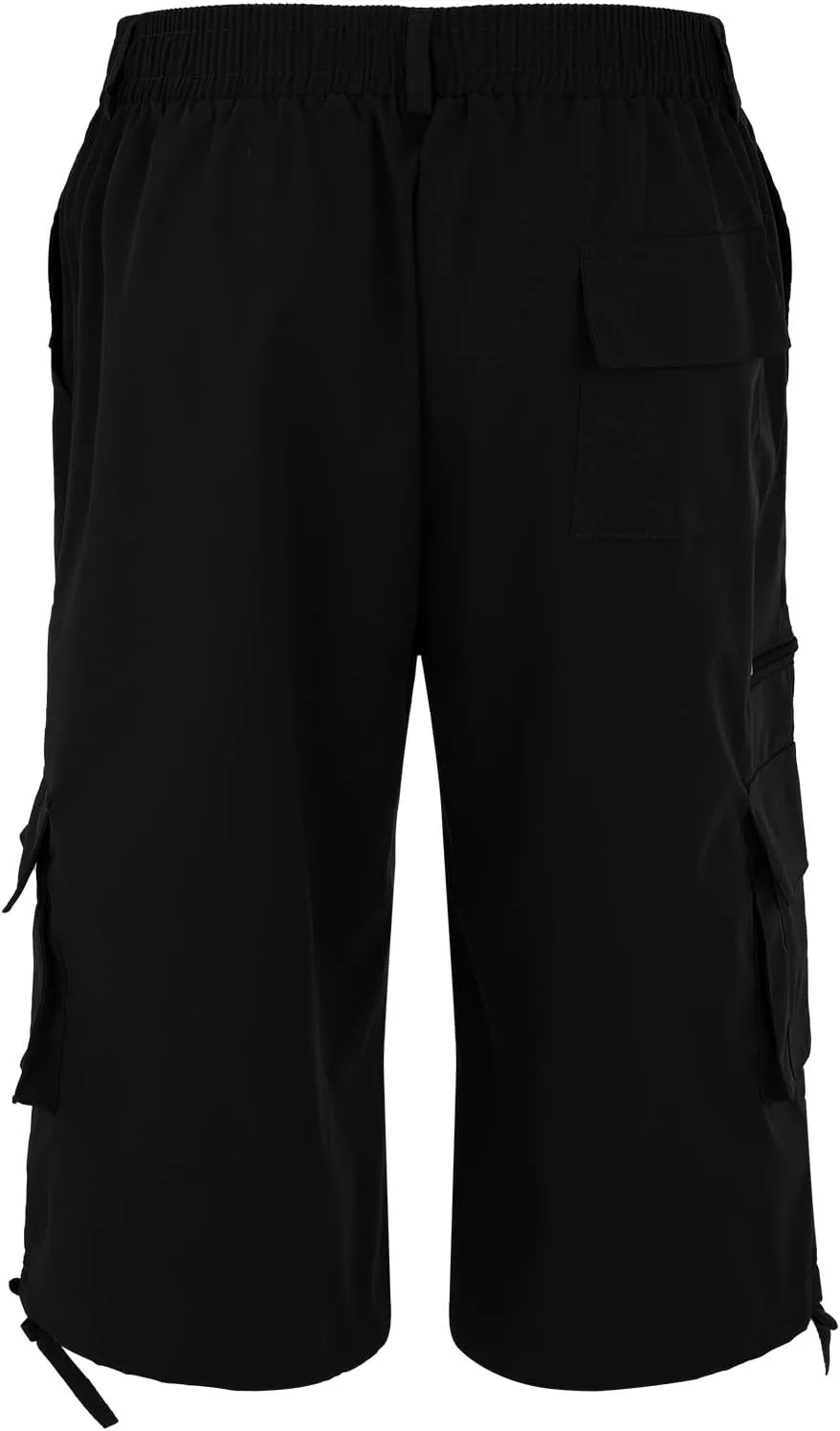 Mens Shorts Casual Stretch Lightweight Stretch Work Shorts Elastic Waist Multi-Pocket Classic Outdoor Hiking Pants