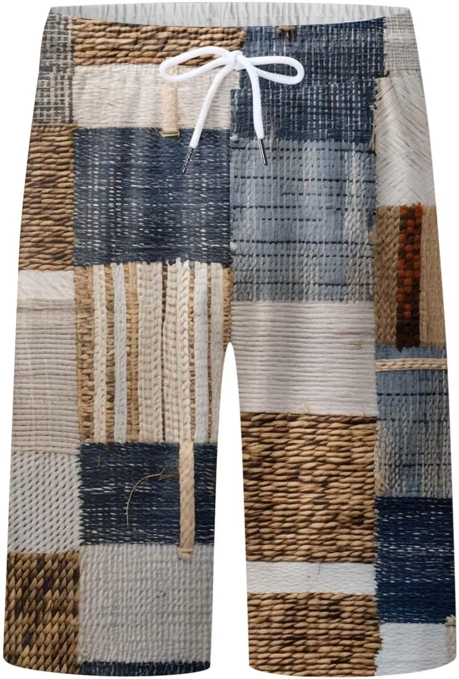 Men's Shorts Casual Summer Beach Vacation Shorts Elastic Waist Drawstring Shorts Outdoor Relaxed Fit Shorts