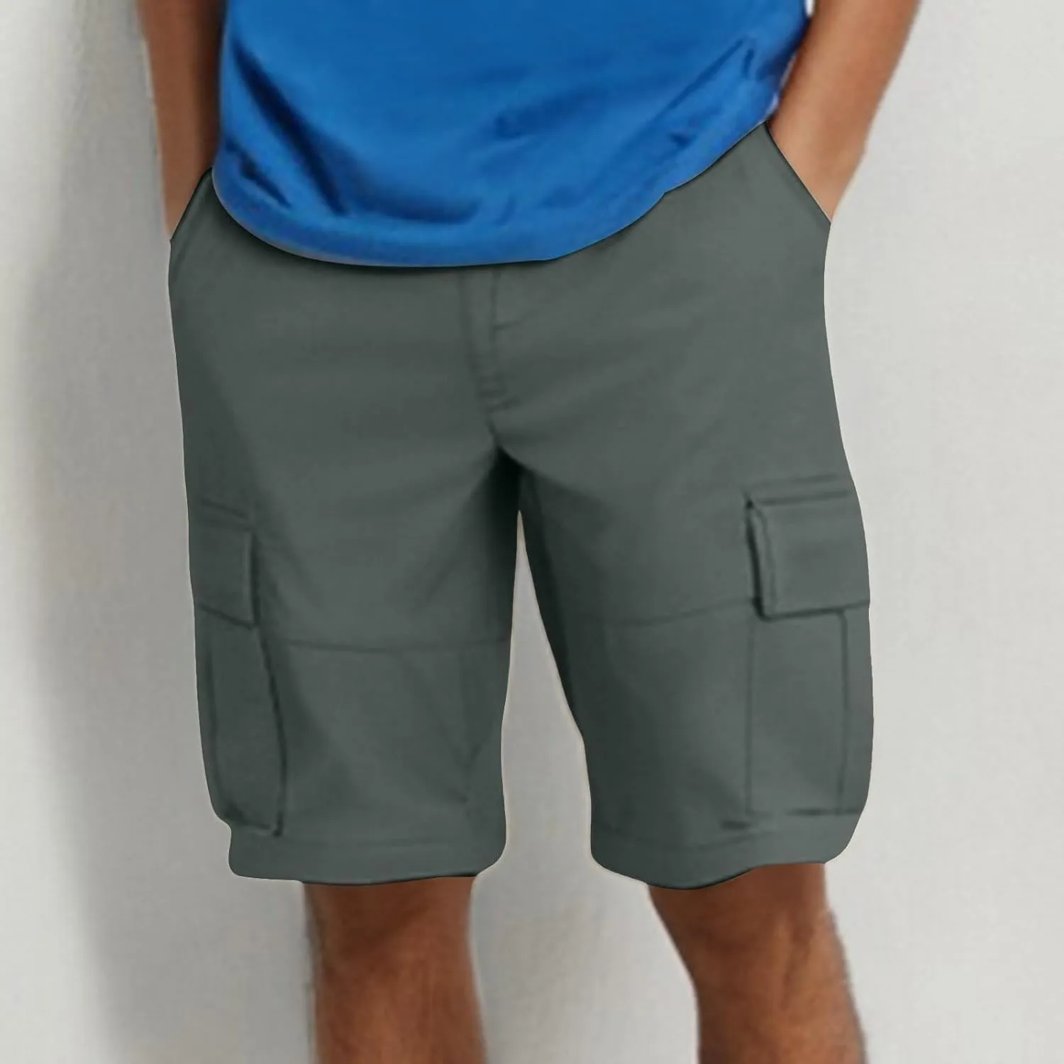 Men's Shorts Summer Beach Shorts Outdoor Hiking Shorts Relaxed Casual Loose Shorts Multi Pocket Cargo Pants