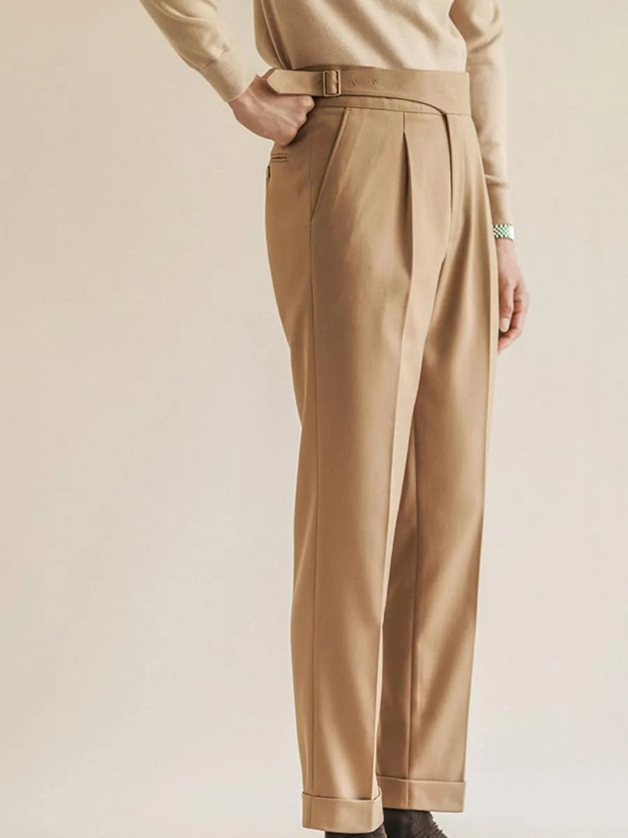 Men's Slim Fit Dress Pants Stylish Expandable Waist Suit Pants Dress Slacks