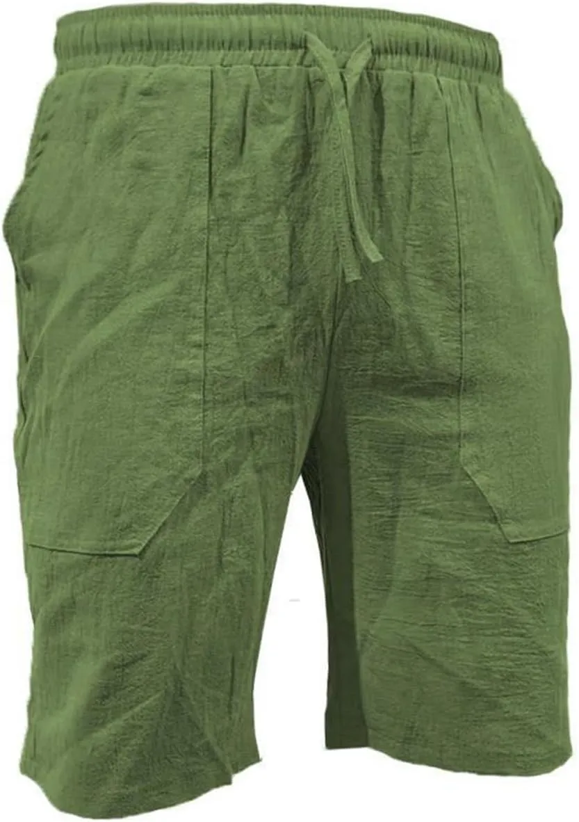 Mens Summer Cotton Linen Shorts Shorts Beach Shorts Casual Cotton Linen Shorts Mens Summer Cotton Linen Shorts