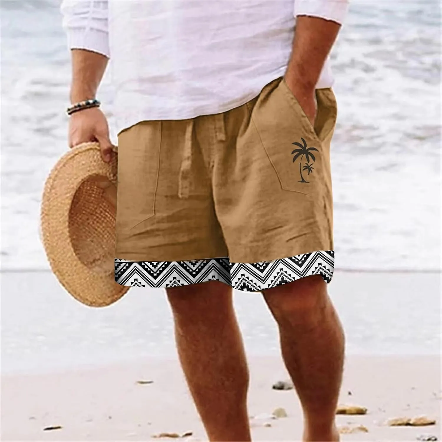 Mens Summer Cotton Linen Shorts Shorts Beach Shorts Casual Cotton Linen Shorts Mens Summer Cotton Linen Shorts