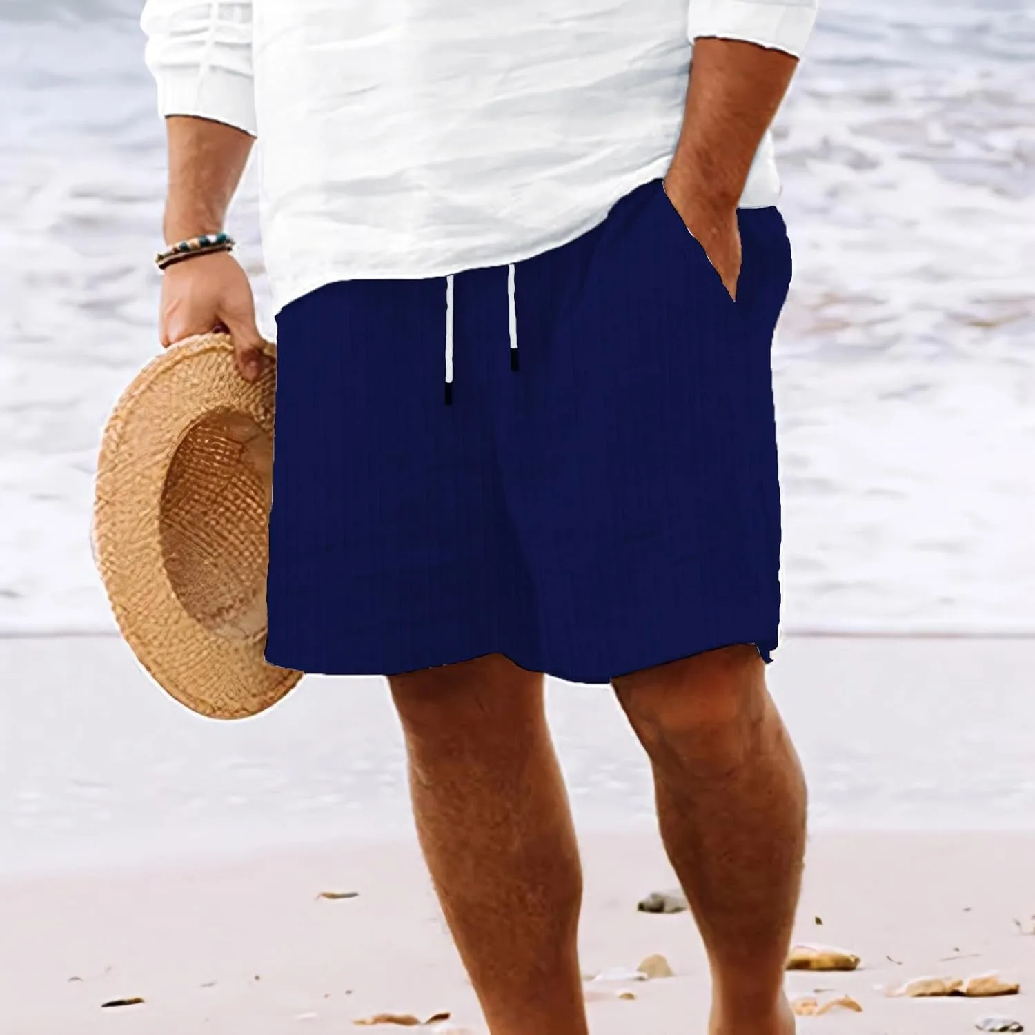 Mens Summer Cotton Linen Shorts Shorts Beach Shorts Casual Cotton Linen Shorts Mens Summer Cotton Linen Shorts