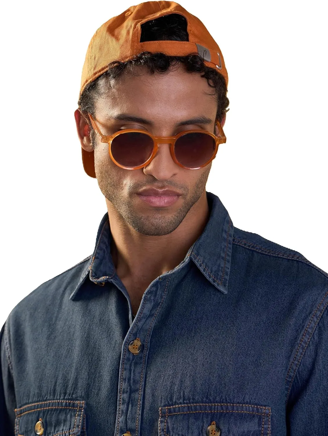 Men's Tencel Denim Relaxed Fit Casual Shirt