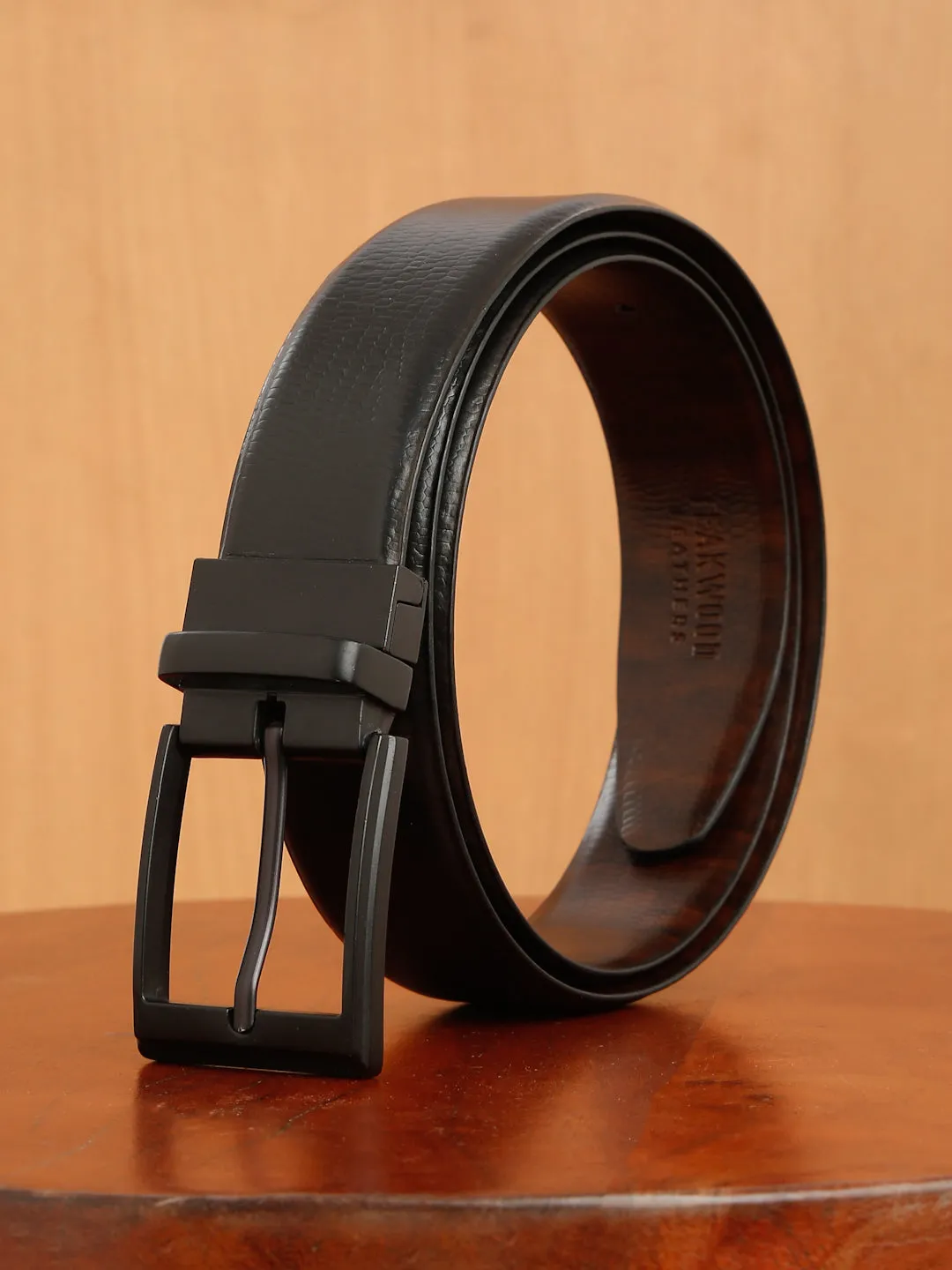 Men's Texture Leather Reversiable belt