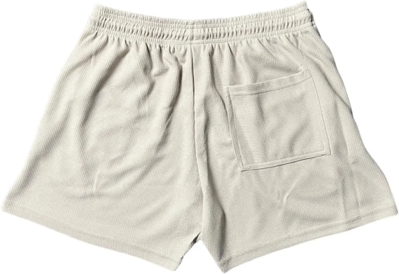 Men's Waffle Athletic Shorts Elastic Waist Drawstring Shorts Summer Baggy Sweat Shorts Lounge Jogger Shorts